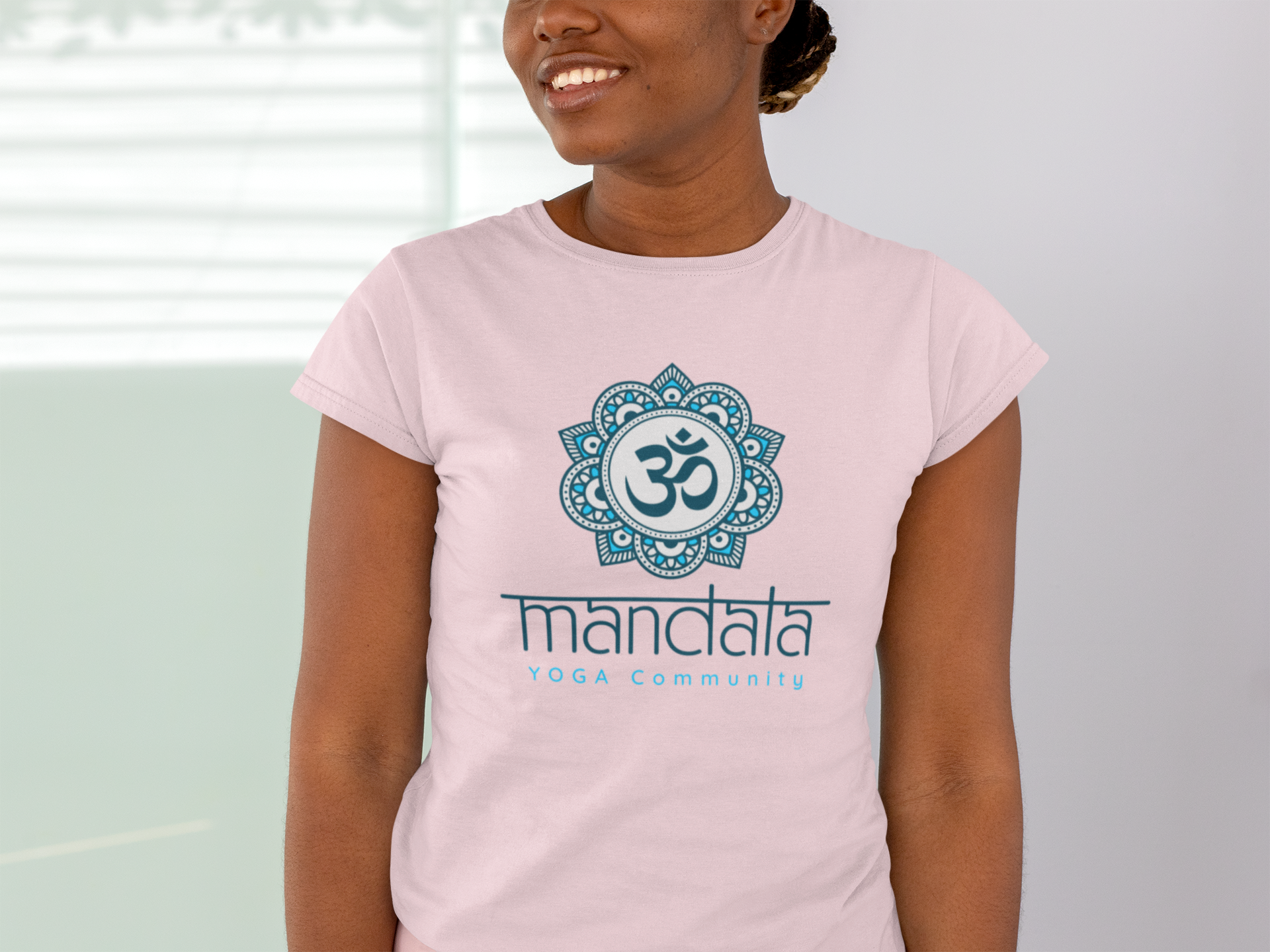 T-SHIRTS FEMMES YOGA MANDALA ROSE
