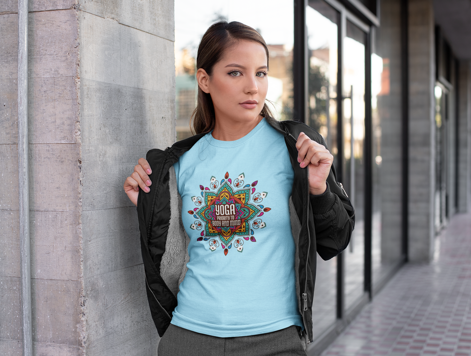 T-SHIRTS FEMMES YOGA PRIORITY WOMEN BLU FOG