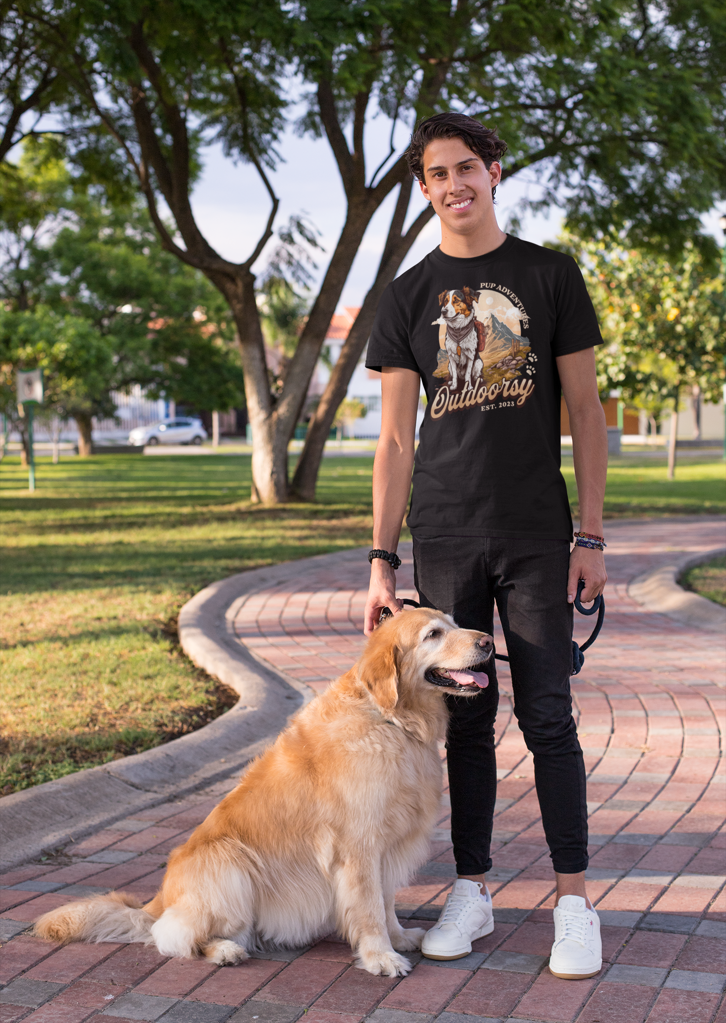 T-SHIRTS_HOMMES_OUTDORSEY_DOG NOIR 1