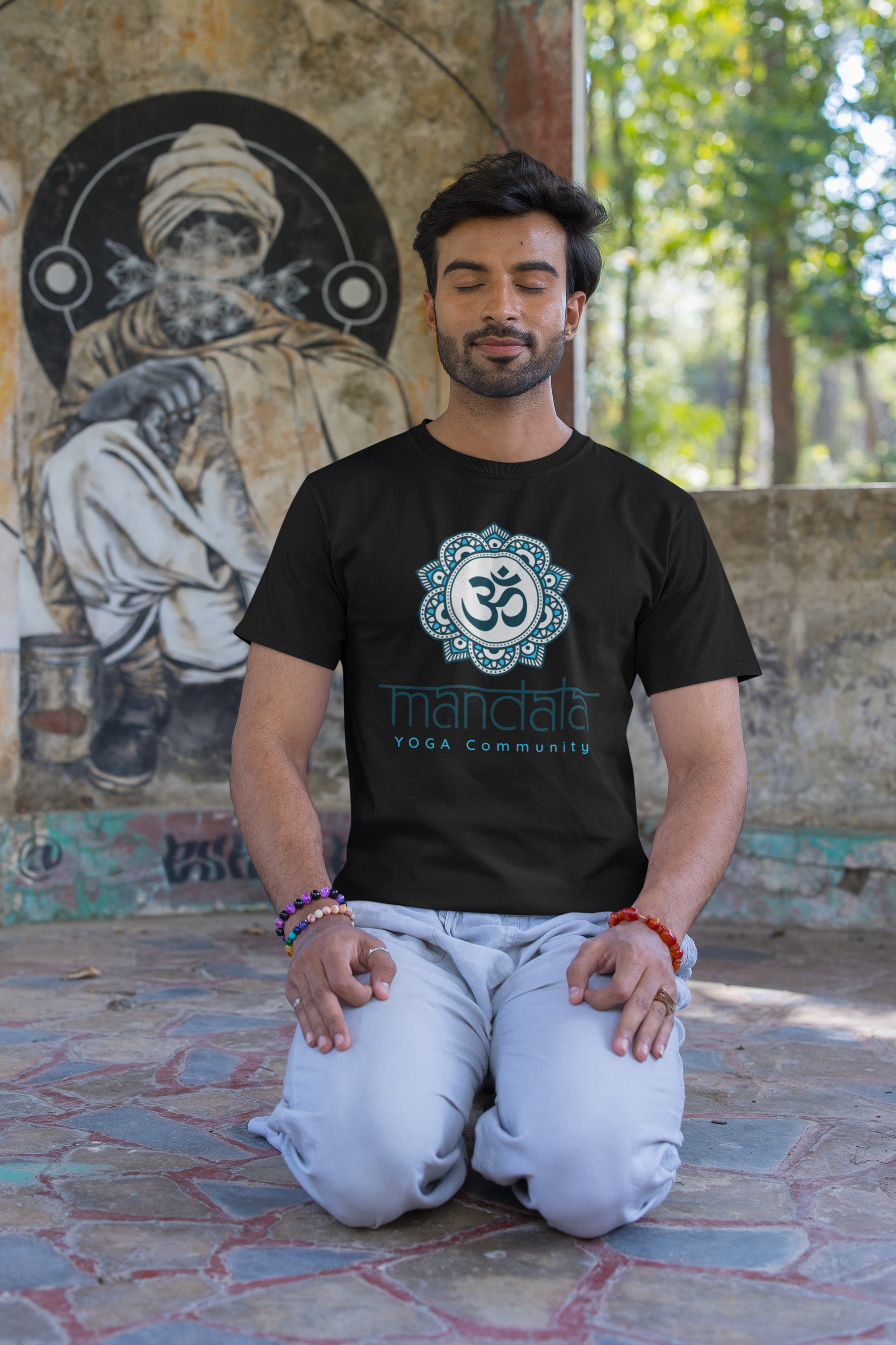 T-SHIRTS HOMMES YOGA COMMUNITY  NOIR