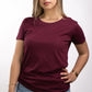 T-SHIRTS FEMMES SIMPLES BURGUNDY