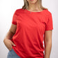 T-SHIRTS FEMMES SIMPLES ROUGE