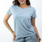 T-SHIRTS FEMMES SIMPLES BLU FOG